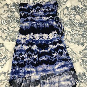 Paper Doll Blue Strapless Dress Size M